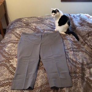 Gray Pinstripe Crop Pants